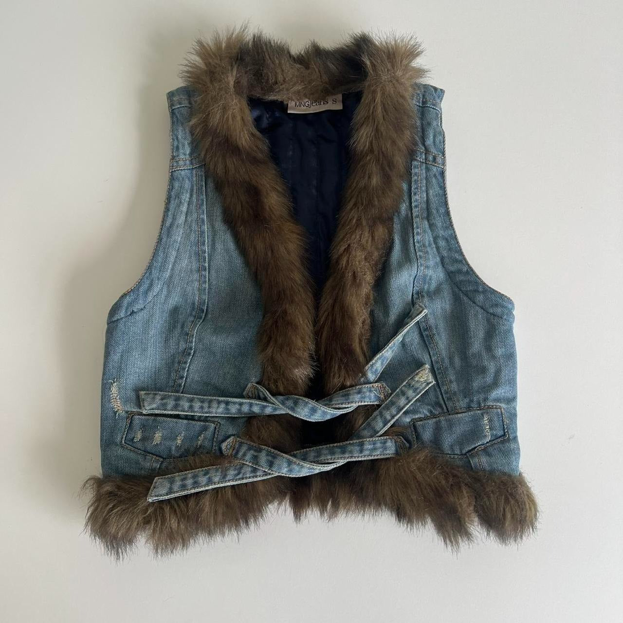 MNG Fur Trim Vest